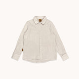 Shirt with long sleeve and buttons muslin crème