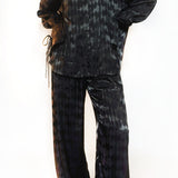 Black festive pants, long