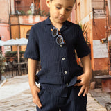 Krekls tumši zils muslīns