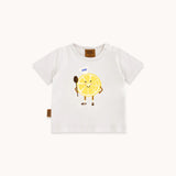 Top creamy color with lemon chef print