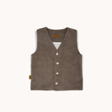 Vest taupe corduroy