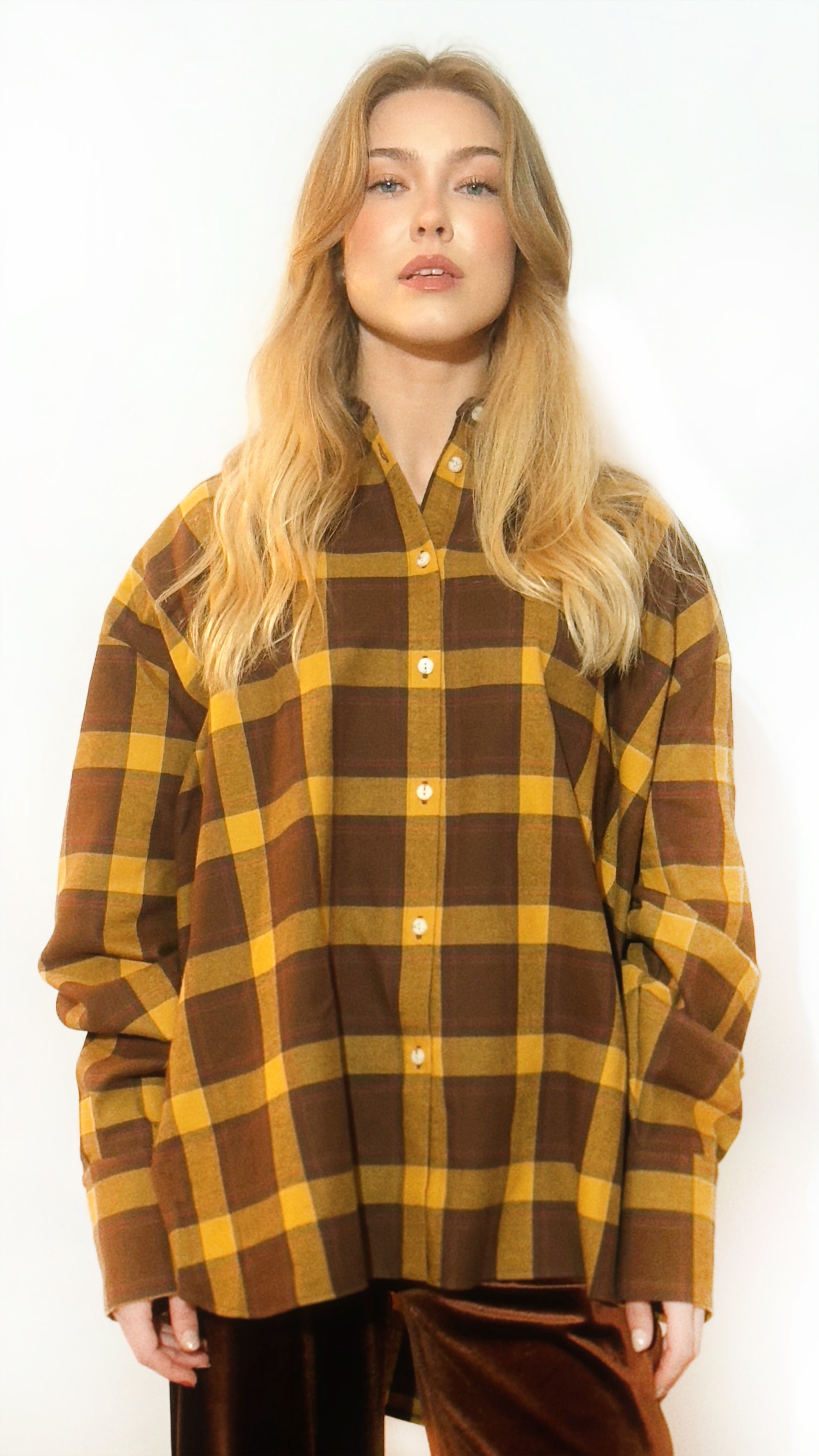 "Tina mustard check" krekls