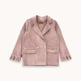 Žakete dūmakaini rozā velveta