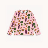 Top with pink park print
