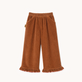 Pants brown with ruffle