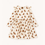 Dress with puppies and hearts  print