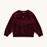 Sweatshirt bordo with embroidery