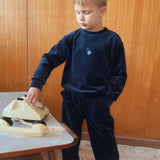 Džemperis tumši zils ar izšuvumu