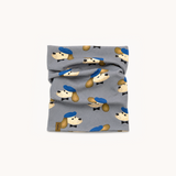 Scarf with fancy dog print