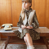 Wool teddy vest, taupe