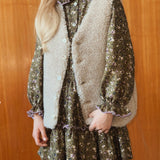 Wool teddy vest, taupe