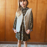 Wool teddy vest, taupe