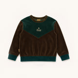Sweatshirt brown and green with embroidery