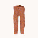 Leggings pink merino wool ribbed