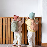 Mini Square Backpack - Happy Prints, light olive