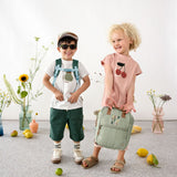 Mini Square Backpack - Little Gang, Lemon dark green