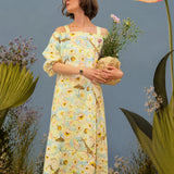 Dress with all-over print "Sky Garden"