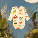 Body with all-over print "Food Mood"