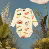 Body with all-over print "Food Mood"