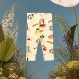 Leggings with high waist and all-over print "Food Mood"