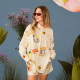 Shirt with all-over print "Food Mood"