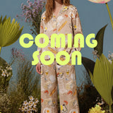 Pants with all-over print "Secret Brunch", long