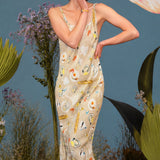 Dress with all-over print "Secret Brunch"