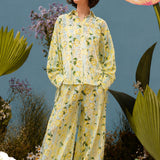 Pants with all-over print "Lemon Garden"