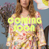 Wrap blouse with all-over print "Flora & Marble"