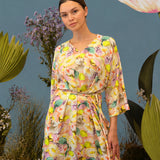 Dress with all-over print "Flora & Marble"