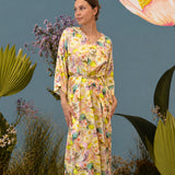 Dress with all-over print "Flora & Marble"