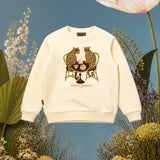 Sweater with "Secret Garden" print