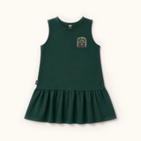 Pinafore green dress