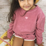 Shorts dark pink terry loop