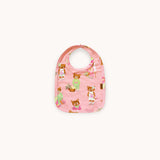 Baby bib with vacation cat all-over print