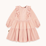 Dress pink muslin with ruffles