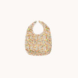 Baby bib with small flowers all-over print