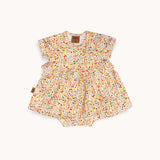 Body dress with small flowers all-over print