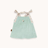 Blūze zaļa lina ar izšuvumu