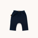 Bikses tumši zilas muslīna