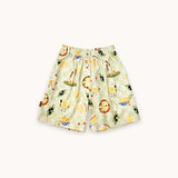 Shorts with pasta print