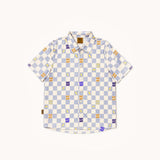Shirt with checkered print