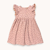 Dress pink floral muslin