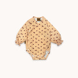 Wrap body with small cherries allover print