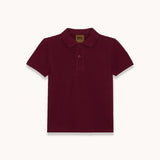 Burgundy polo shirt