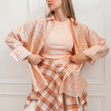 "Tina orange check" krekls