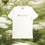 White midsummer T-shirt for female