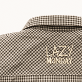 Shirt checkered with embroidery