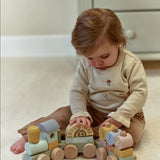Little Dutch Wooden Block Train ´Safari Friends´ FSC