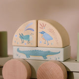 Little Dutch Wooden Block Train ´Safari Friends´ FSC